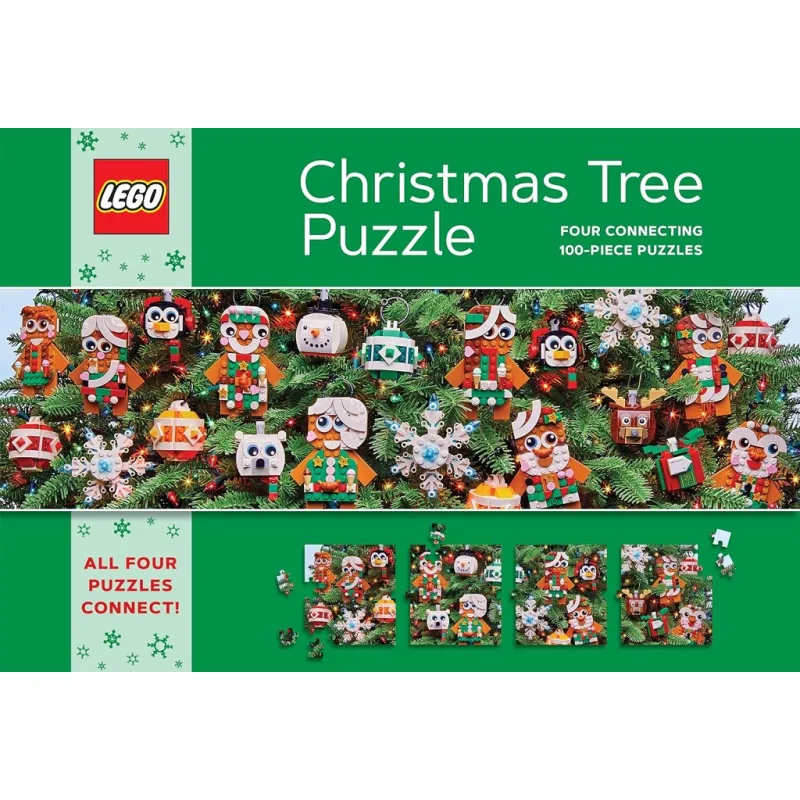 Chronicle Books Chronicle Books Puzzle LEGO® Vianočný stromček 4x100 dielikov