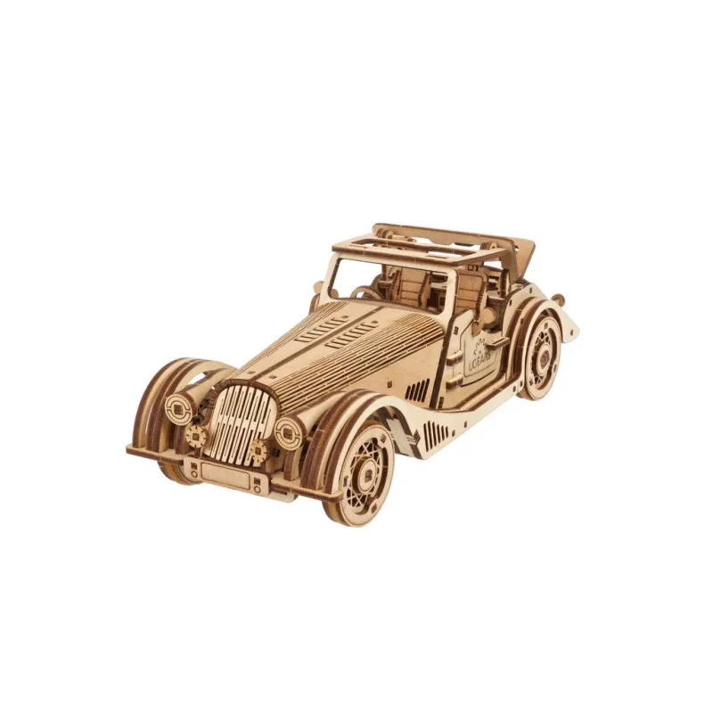 Ugears Ugears 3D drevené mechanické puzzle Športové auto Rapid Mouse