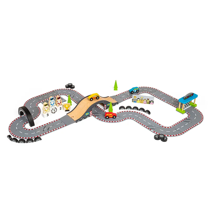 Bigjigs Rail Bigjigs Rail Drevená autodráha závodný deň - poškodený obal