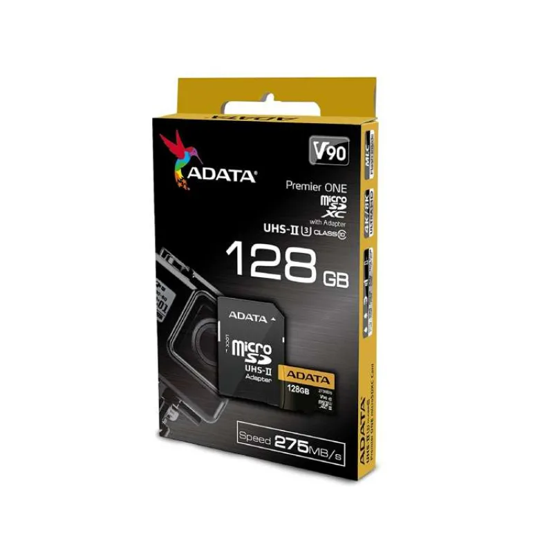 Adata/micro SDXC/128GB/275MBps/UHS-II U3 ??/ Class 10/+ Adaptér (AUSDX128GUII3CL10-CA1)