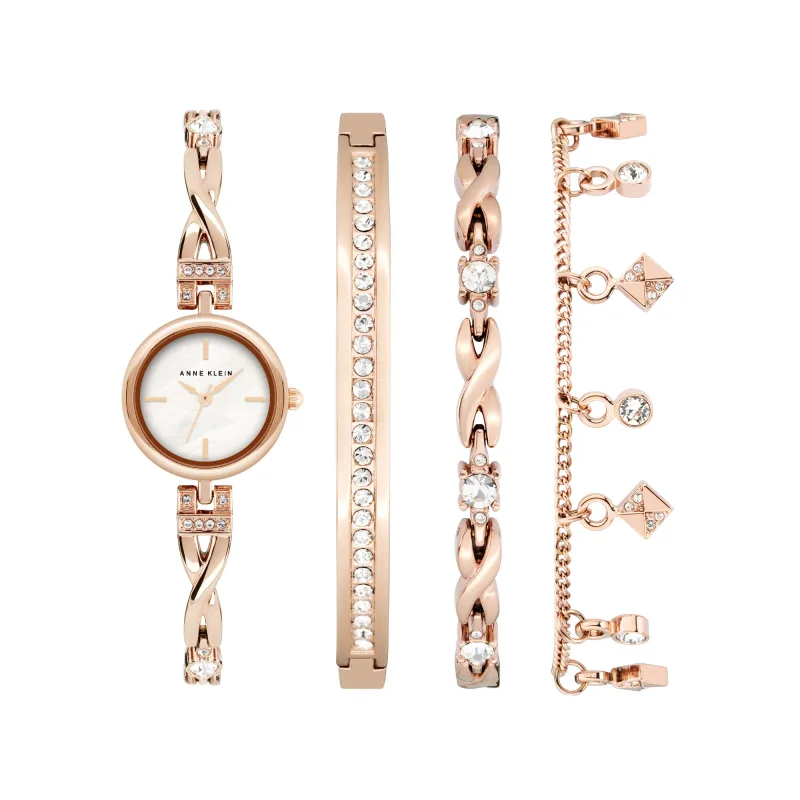 Súprava hodiniek a náramku Anne Klein AK/3082RGST