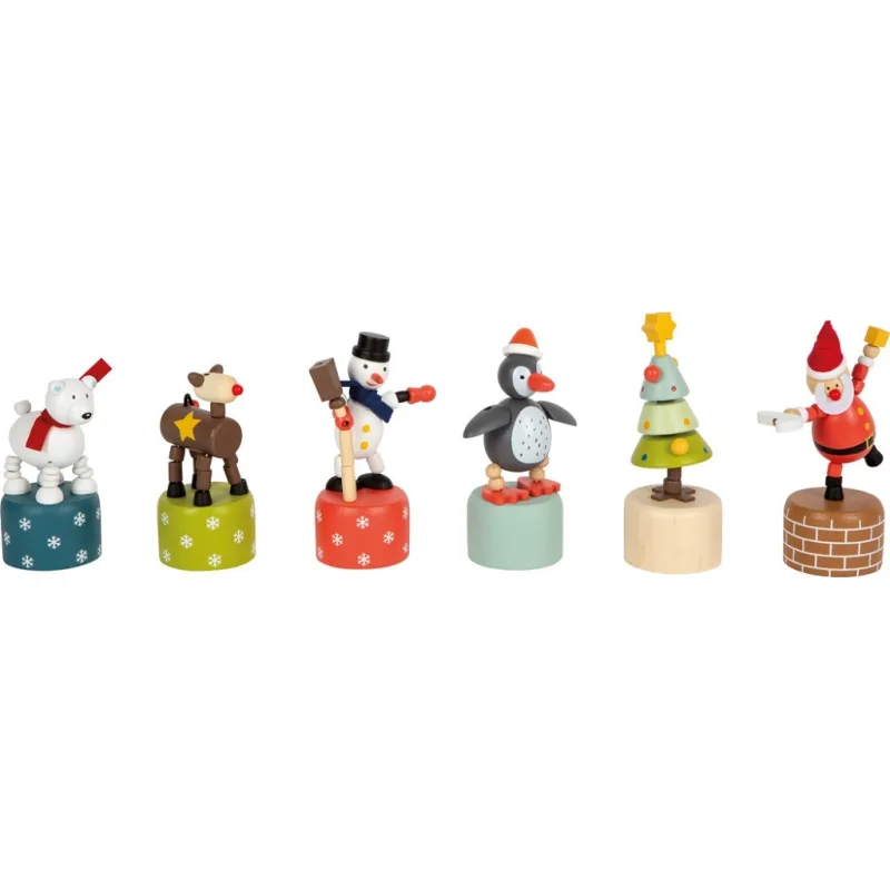 Small Foot small foot Drevená vianočná mačkacia figúrka 1 ks