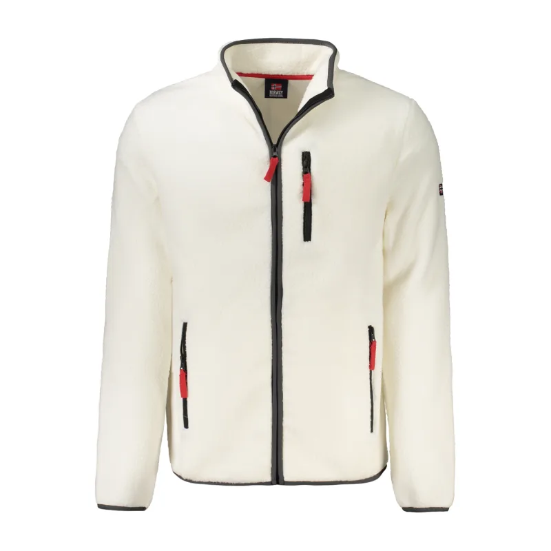Pánska Mikina so zipsom NORWAY 1963 - Biela Farba: Biela, Veľkosť: 2XL