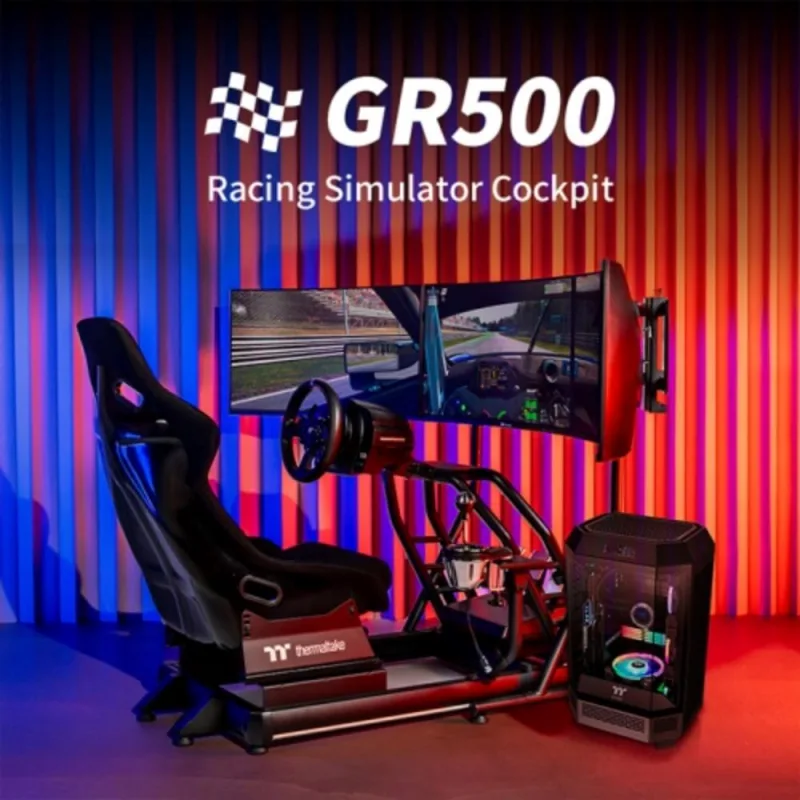 THERMALTAKE Závodní kokpit GR500 Racing Simulator Cockpit, Černá GSC-R50…