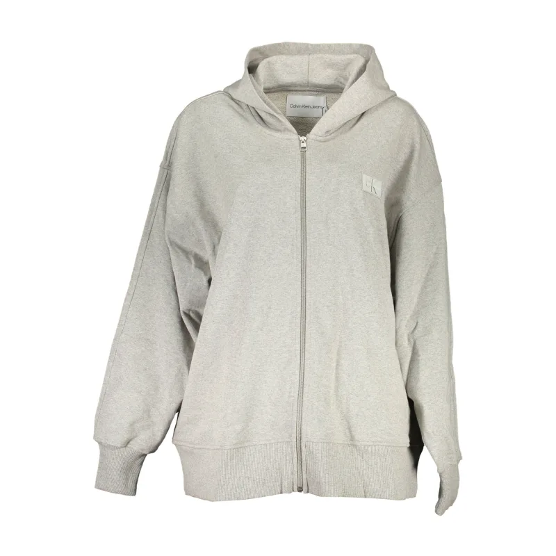Dámska Mikina so zipsom CALVIN KLEIN - Šedá Farba: šedá, Velkost: XL
