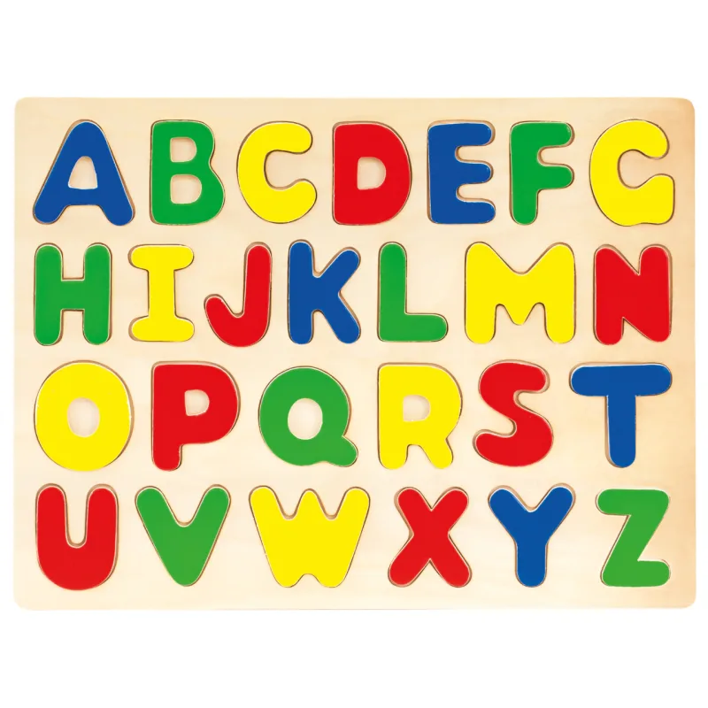 Bino Bino Drevené vkladacie puzzle Abeceda