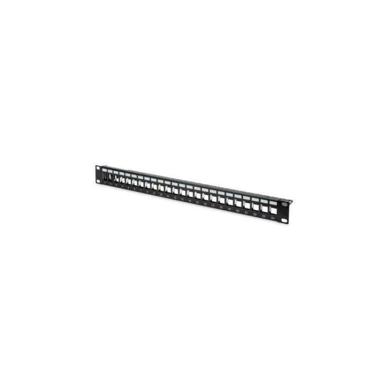 Digitus Neosazený Patch Panel, 24 port, stíněný, 1U, černý (DN-91411)