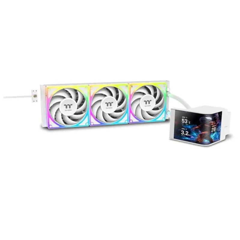 THERMALTAKE Vodní chladič MAGCurve 360 Ultra Snow Edition, 3x120mm ARGB, bílá (CL-W454-PL12SW-A)