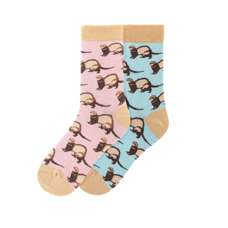 Súprava dámskych ponožiek Funky Steps s motívom fretky FSC118