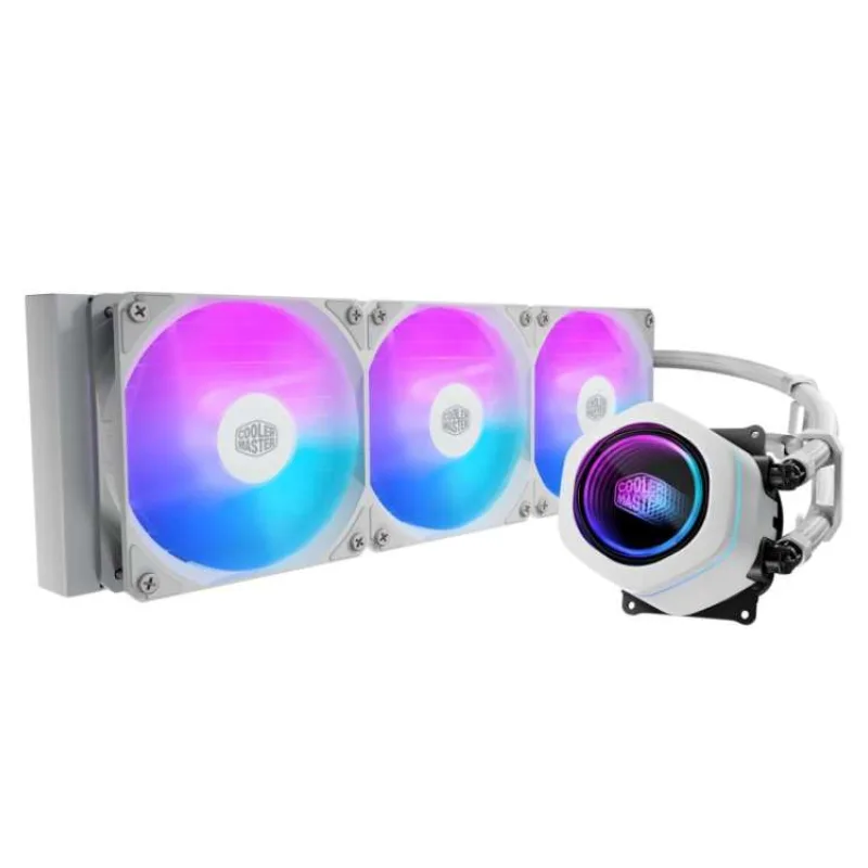 Cooler Master vodní chladič MasterLiquid Core Nex Digital 360 White ARGB, 3x 120mm, ARGB, LGA1851, AM5, Bílá (MLX-D36M-A18PW-RD)