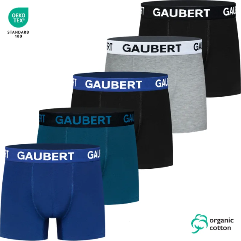 Prémiové Pánske Bavlnené Boxerky GAUBERT 5 kusov - výberová bavlna mix farieb Farba: rôznofarebné, Veľkosť: XXL