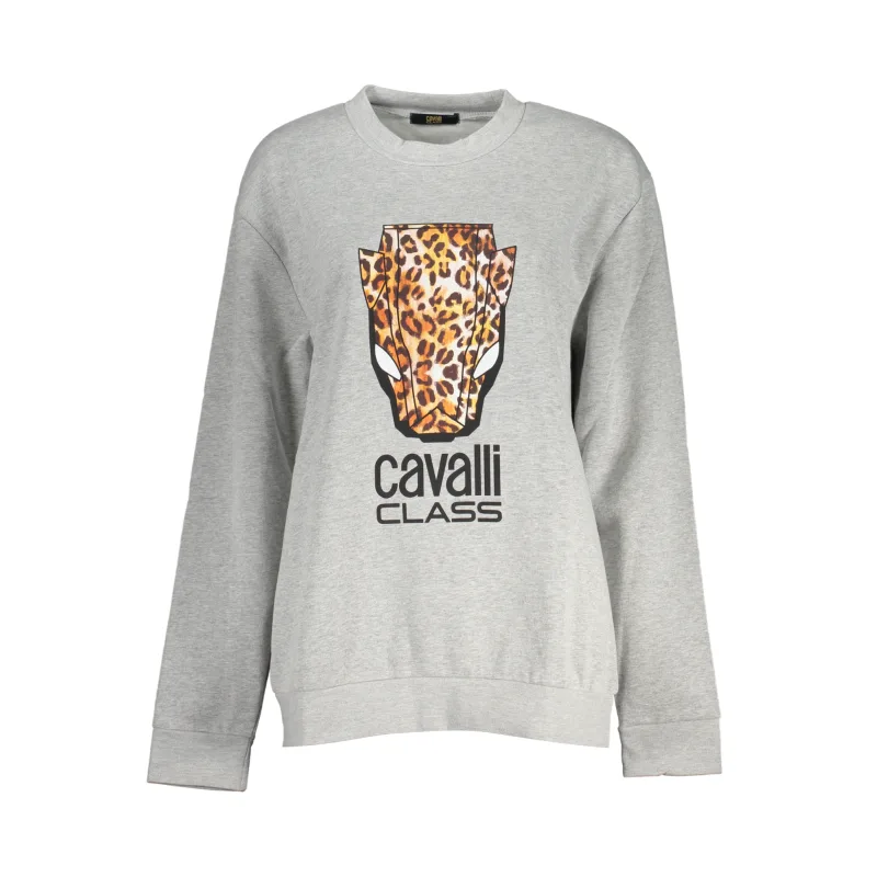 Dámska Mikina bez zipsu CAVALLI CLASS - Šedá Farba: šedá, Veľkosť: 2XL