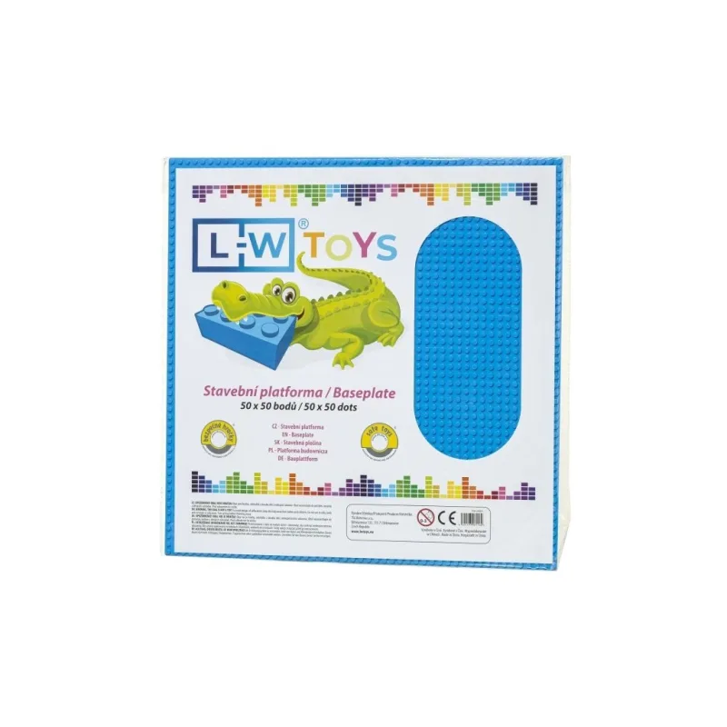 L-W Toys L-W Toys Veľká podložka na stavanie 50x50 bodov modrá