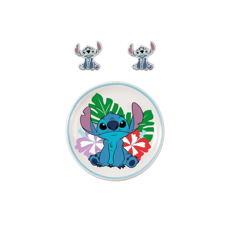 Detská súprava náušníc Disney s motívom Stitch a zásobníkom na šperky SF00678L.PH