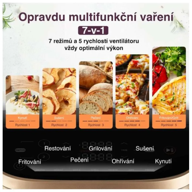 Cosori Turbo Tower horkovzdušná fritéza 10,8 L, keramika, černá (CAF-DC121-AEUR (Ceramic))