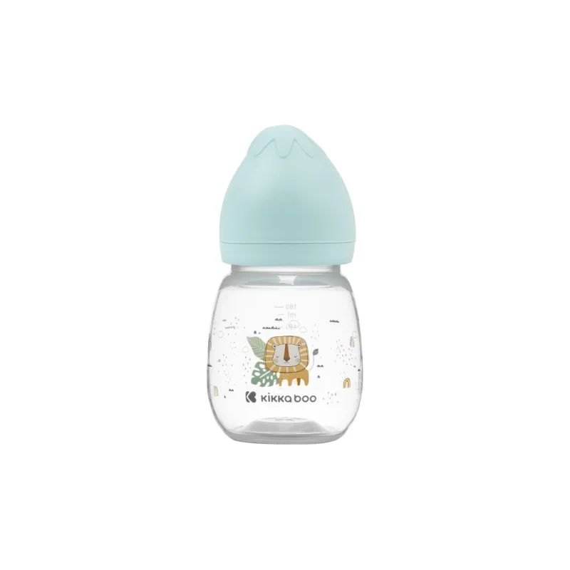 KikkaBoo Dojčenská fľaša 180ml 3m+ Savanna Mint