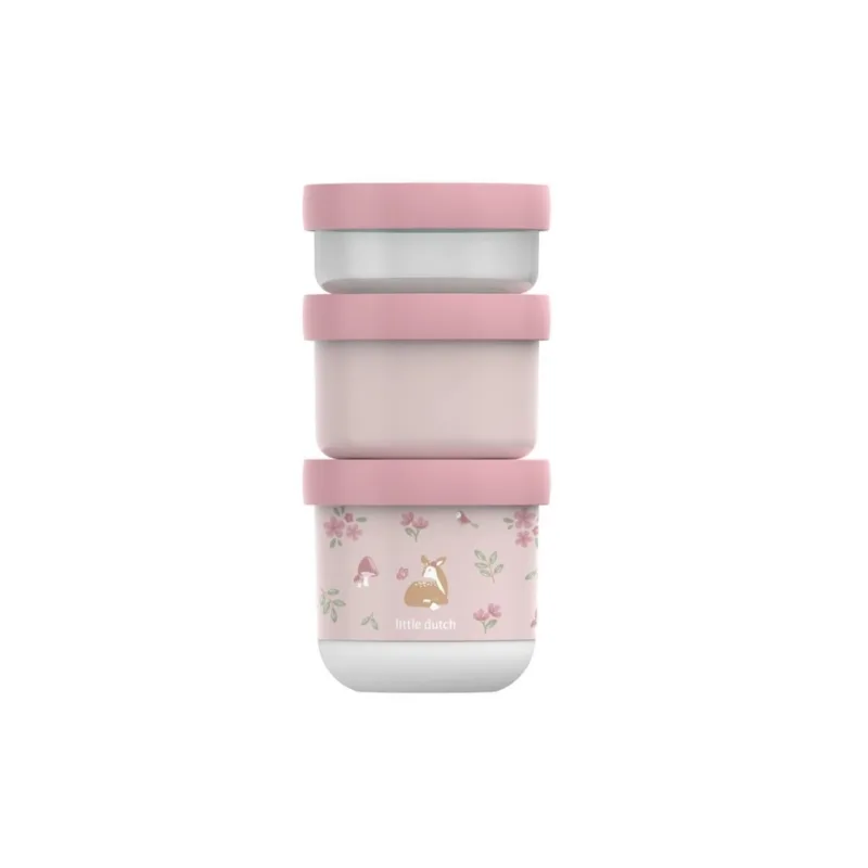 Little Dutch Tégliky na desiatu stohovacie 3 ks Fairy Garden