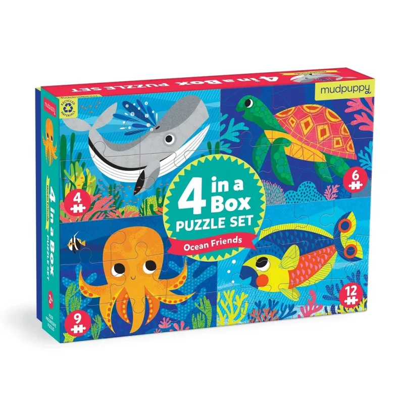 Mudpuppy Mudpuppy Puzzle Oceán sada 4 v 1