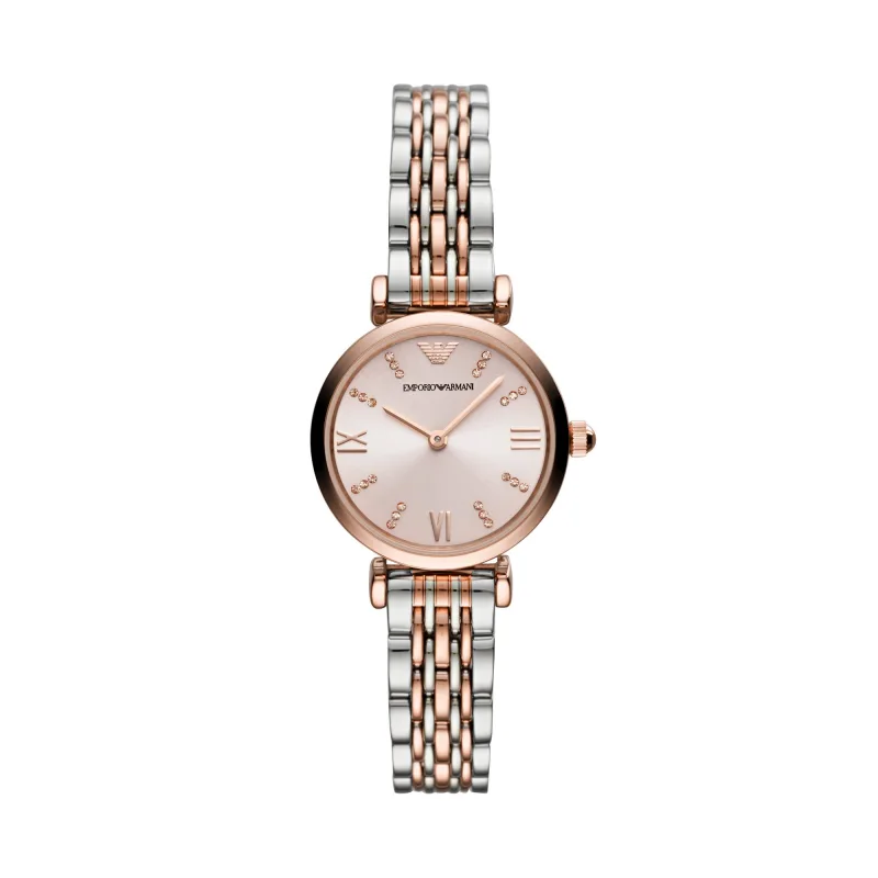 Emporio Armani GIANNI T-BAR dámske okrúhle hodinky AR11223