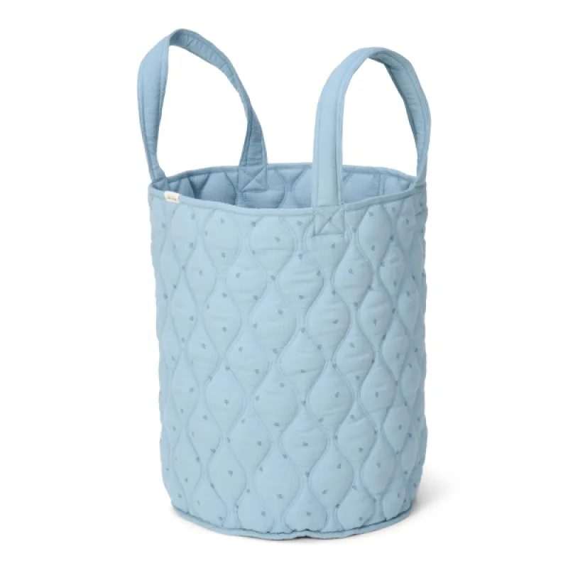 Little Dutch Košík textilný obojstranný extra veľký Pure Denim Blue