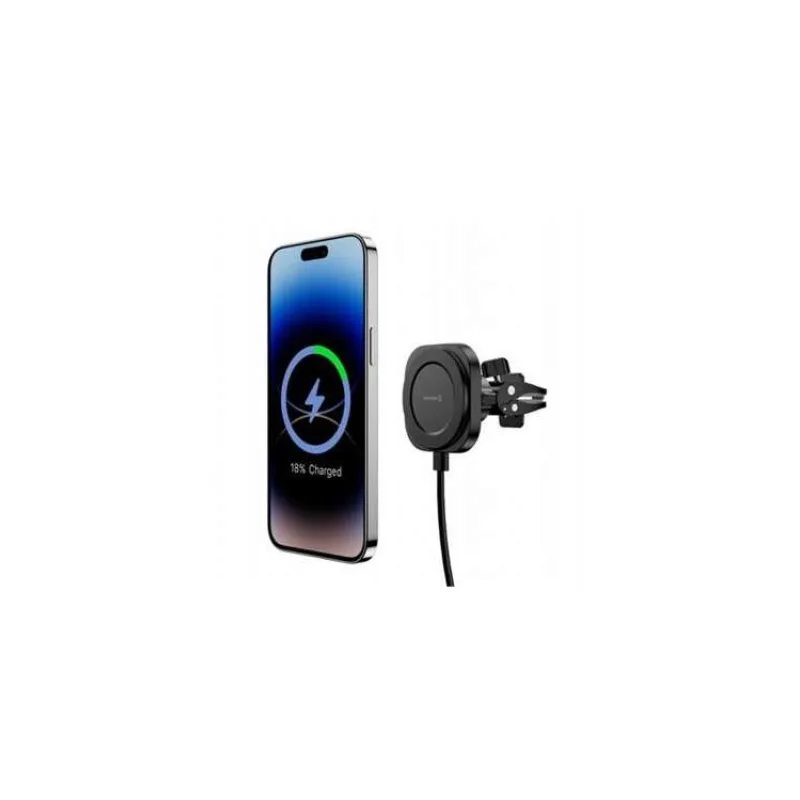 Swissten magnetický držák do ventilace autamagstick compact s bezdrátovým nabíjením 15w/7,5w (kompatibilní s magsafe) (65010611)