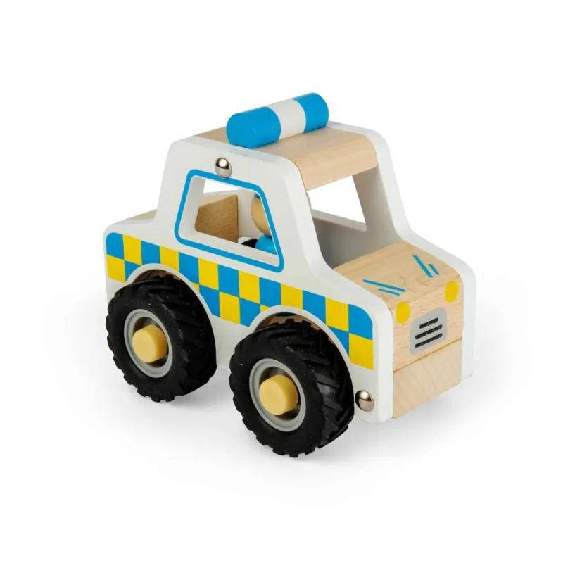 Bigjigs Toys Bigjigs Toys Drevené mini policajné auto