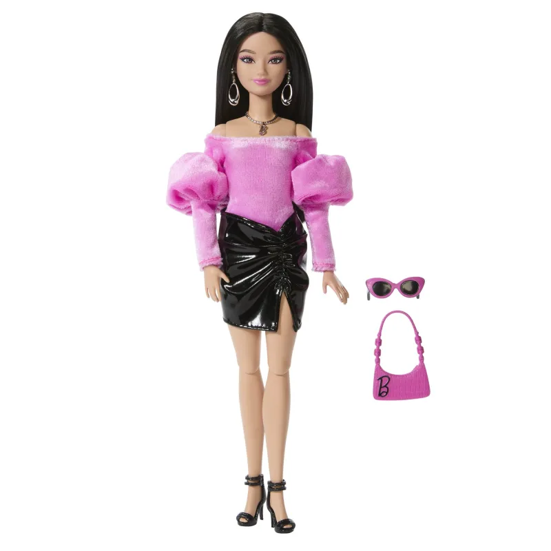 Mattel BRB DELUXE STYLE MODELKA V TOPE S ODHALENÝMI RAMENAMI A SUKNI