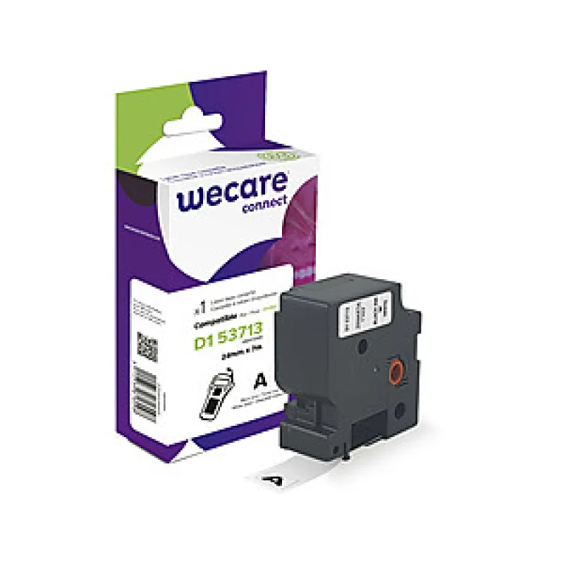 WECARE ARMOR páska pro DYMO S0720930, černá/bílá, 24mm x 7m