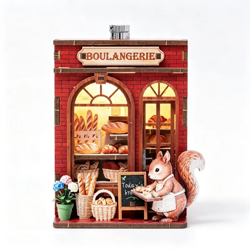 2Kids Toys 2Kids Toys 3D drevená skladačka Magnet Veverčina pekáreň