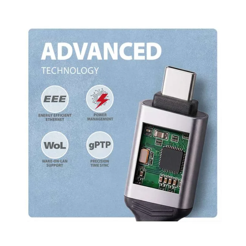 AXAGON ADE-CM15, USB-C Gigabit Ethernet adaptér s integrovaným sieťovým CAT6 káblom RJ-45 (1,5 m) (ADE-CM15)