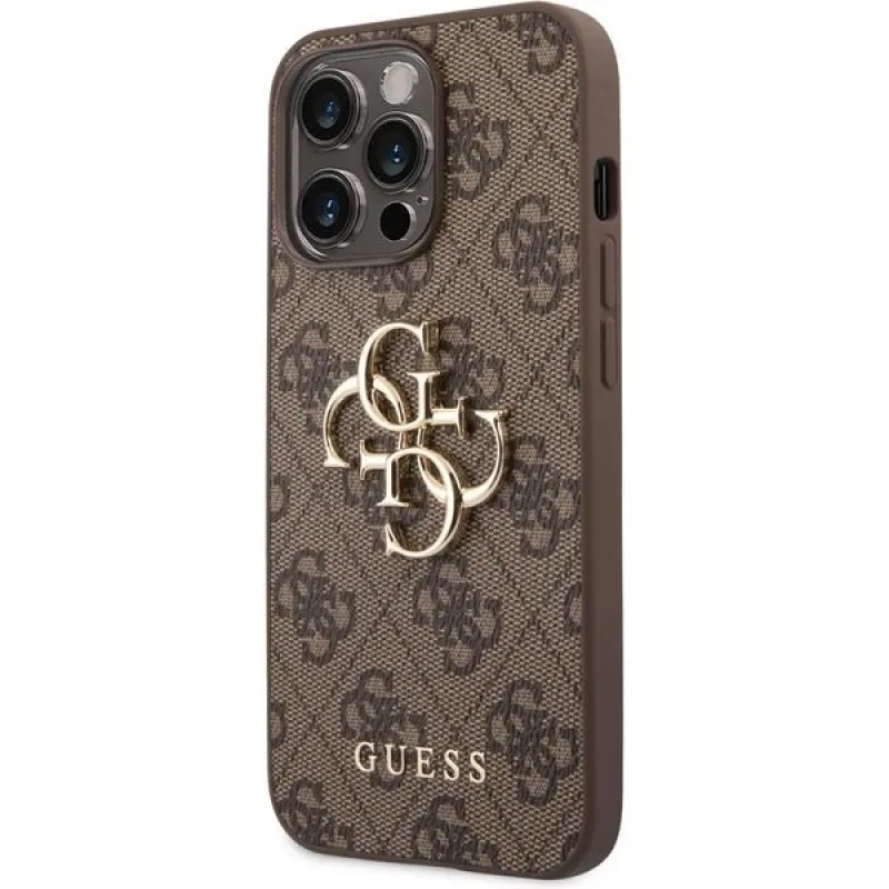 Guess PU 4G Metal Logo kryt iPhone 14 Pro Max hnedý 57983111127