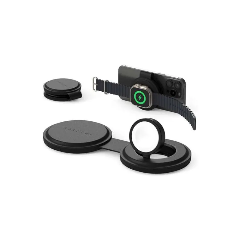 Satechi Qi2 OntheGo 2-in-1 Wireless Charger - Black (ST-QTG21K)