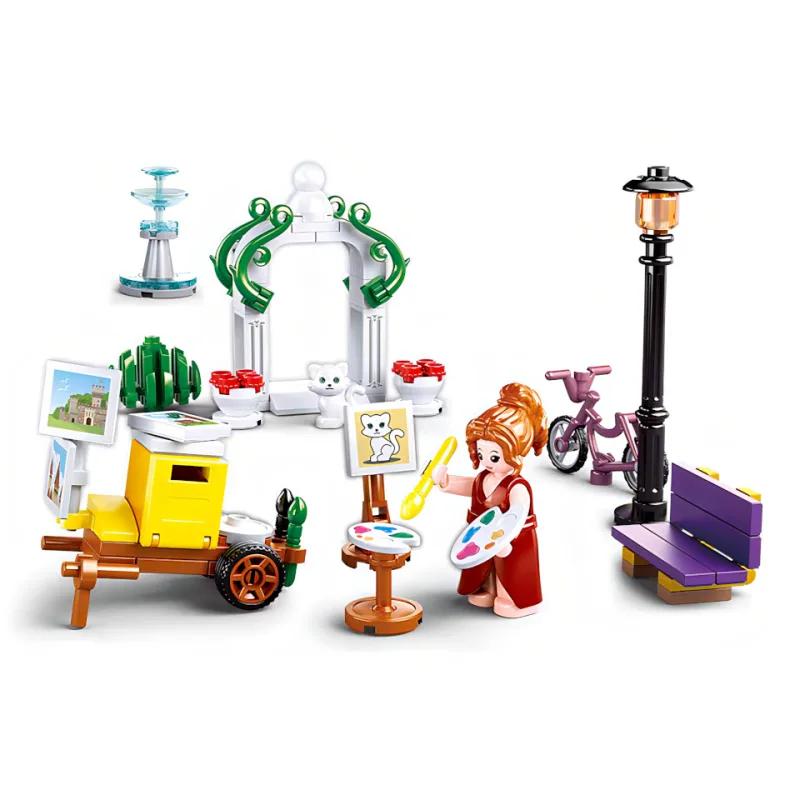 Sluban Sluban Girls Dream Village M38-B0869 Maliarka v parku