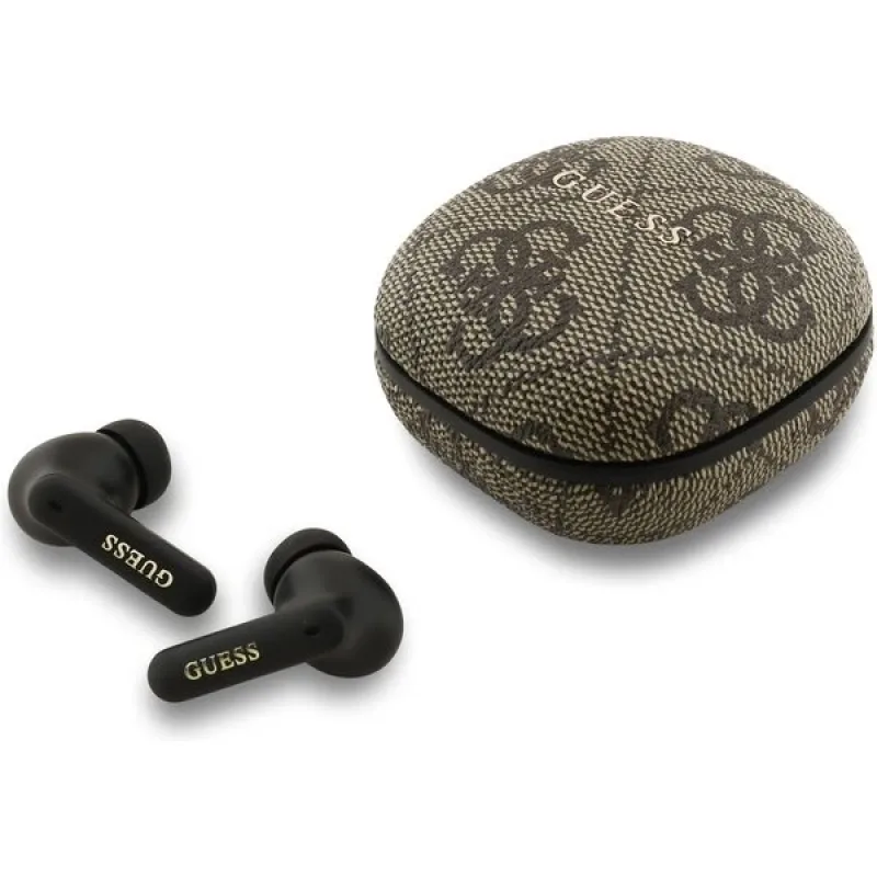 Guess PU 4G Metal Logo ENC TWS Bezdrôtové Slúchadlá hnedé 57983126946