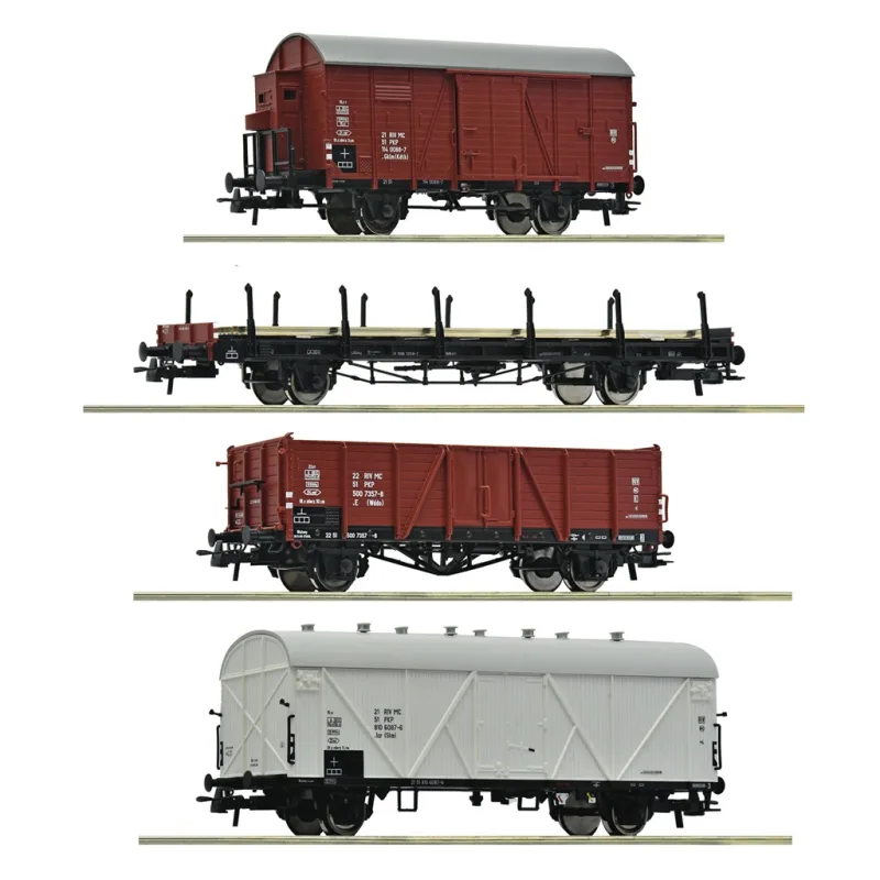 Roco Roco Súprava 4 ks nákladných vagónov PKP - 6600101