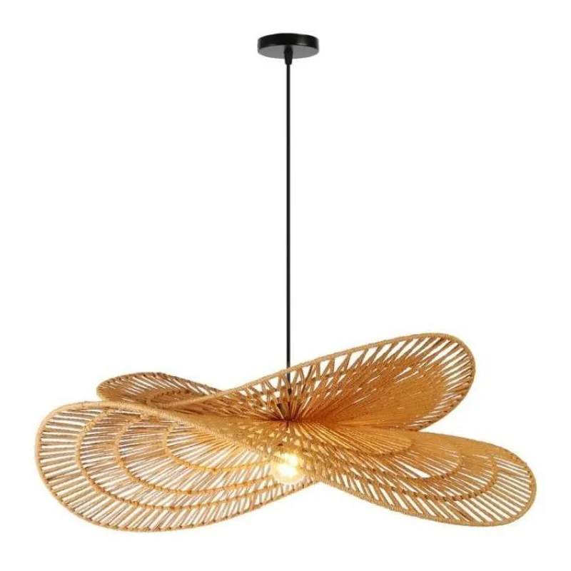 IMMAX BOHO MARIPOSA designové závěsné svítidlo, D80cm, E27, přírodní juta (08266L)