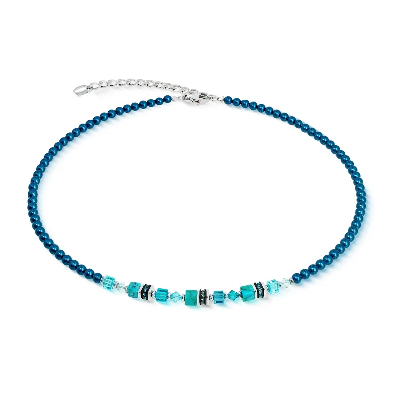 Coeur de Lion dámsky náhrdelník Princess Teal Glow striebro 2103/10-0624