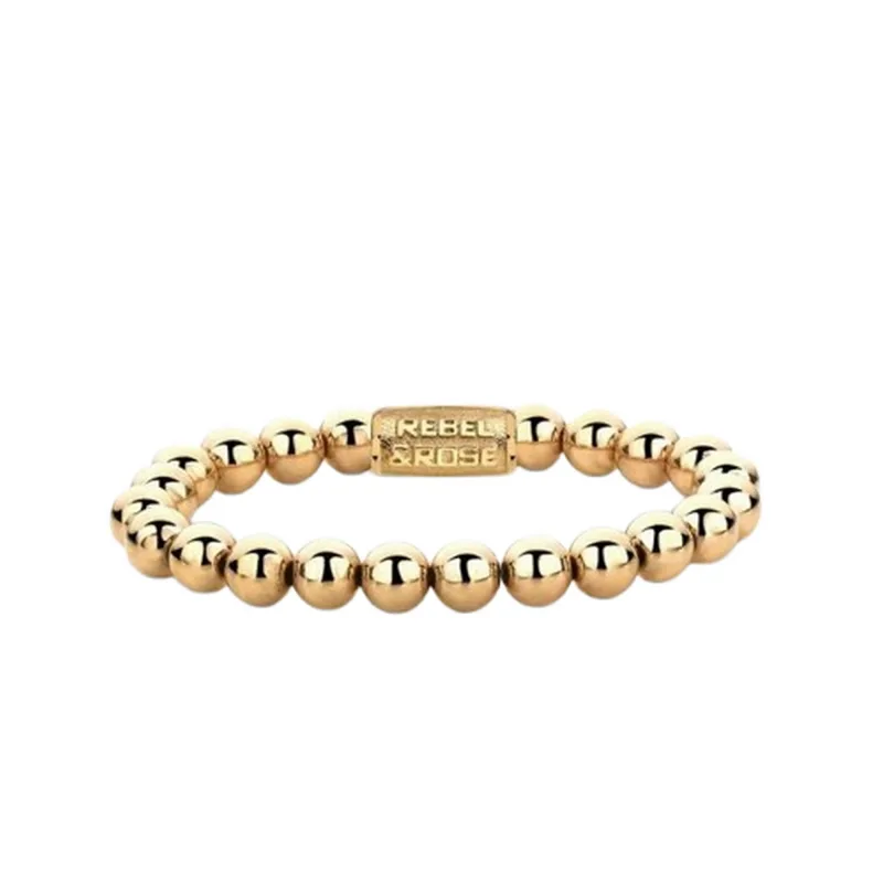 Dámsky náramok Rebel & Rose Yellow Gold Only 8 mm RR-80060-G-M