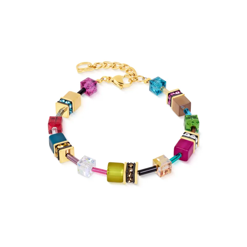 Dámsky náramok Coeur de Lion GeoCUBE Iconic Multicolor Joy Gold 2838/30-1500