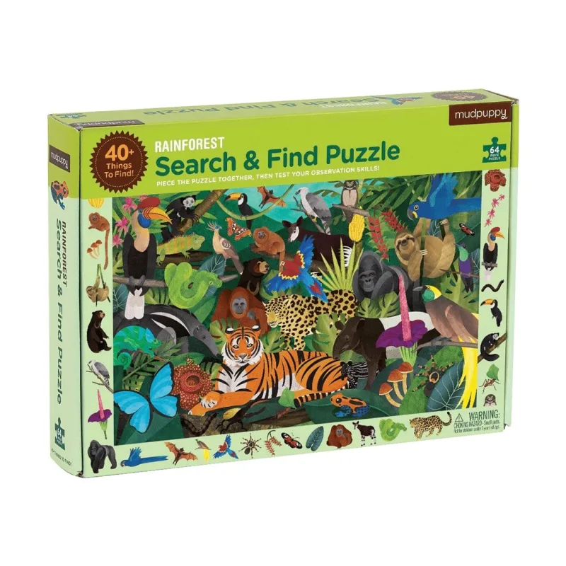 Mudpuppy Mudpuppy Puzzle Hľadanie v dažďovom pralese