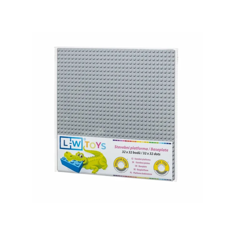 L-W Toys L-W Toys Základová doska 32x32 svetlo šedá