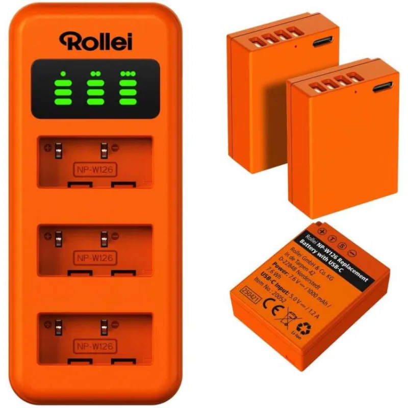 Rollei nabíjecí set NP-W126/ 3ks baterie a nabíječka (20084)