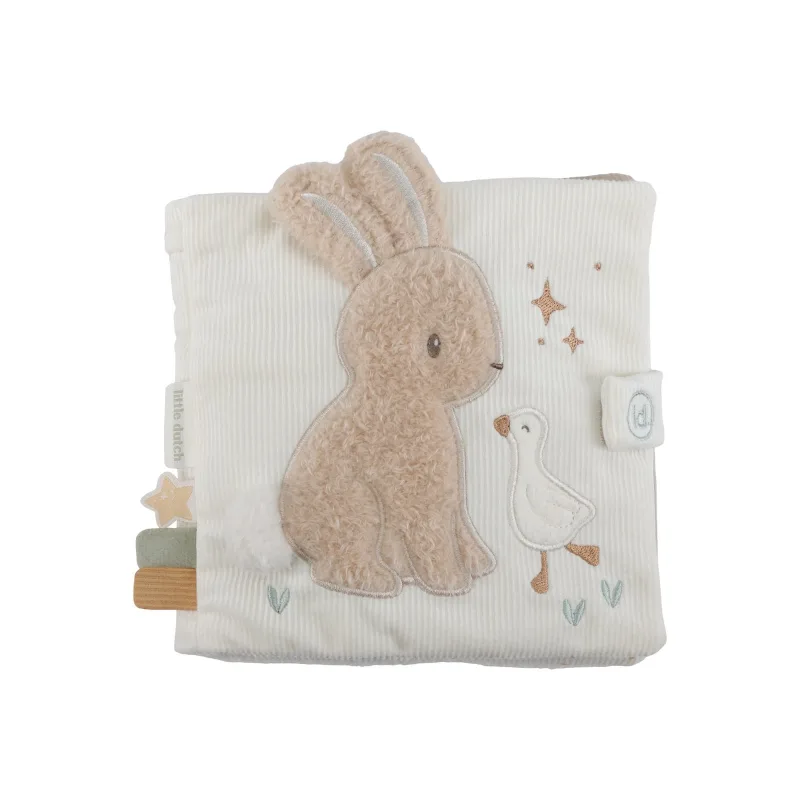Little Dutch Textilná knižka s aktivitami Newborn Naturals