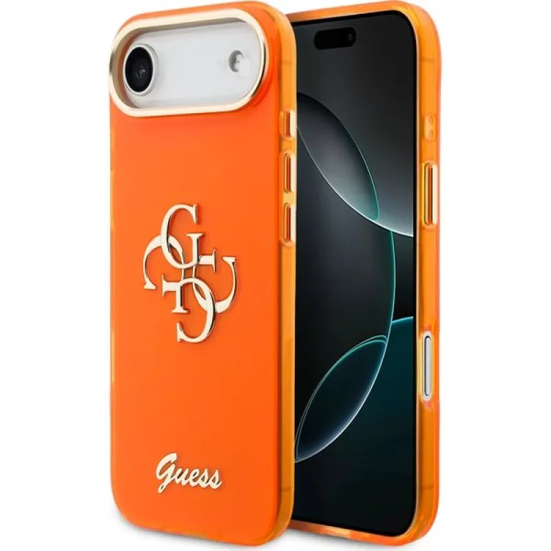 Guess IML 4G Script Metal Logo kryt iPhone Air oranžový 57983128937
