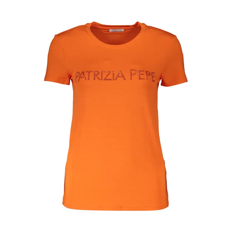 Dámske Tričko s krátkym rukávom PATRIZIA PEPE - Oranžová Farba: oranžová, Veľkosť: S