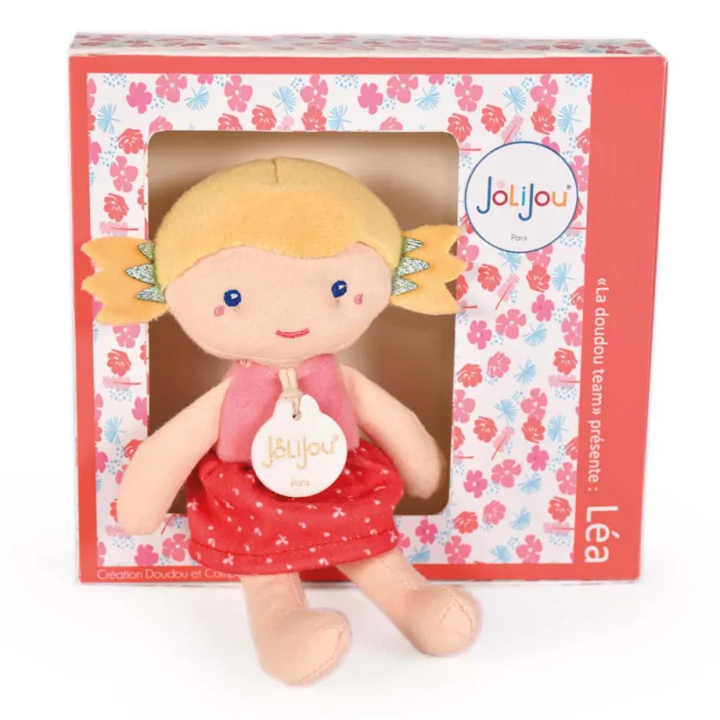 Doudou et Compagnie Paris Doudou Jolijou Bábika Léa 16 cm ružová