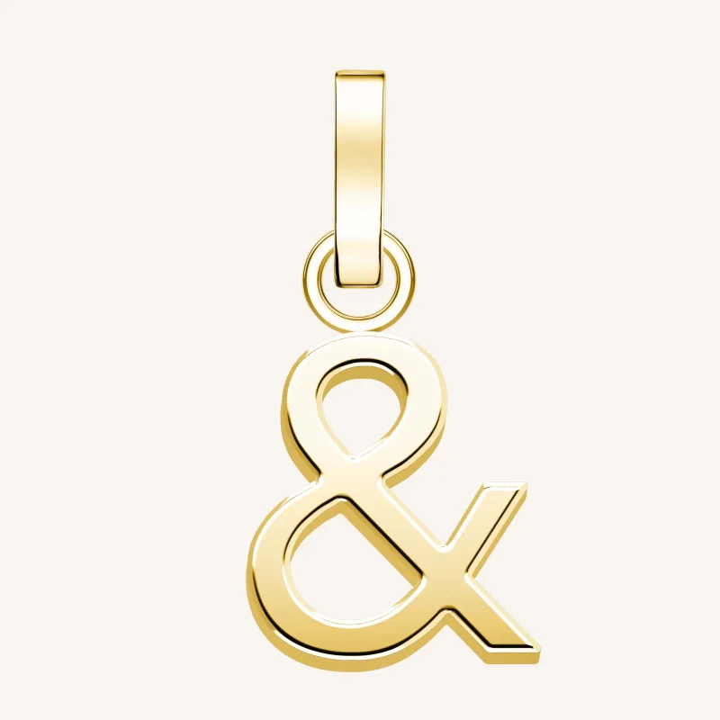 Rosefield prívesok zlatej farby Symbol Ampersand