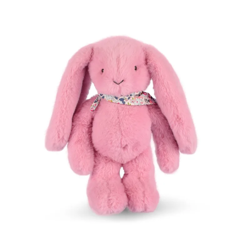 Doudou et Compagnie Paris Doudou Plyšový zajačik so šatkou ružový 35 cm