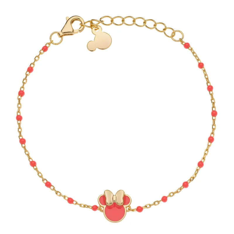 Detský náramok Disney Minnie Mouse strieborný pozlátený BS00077YL-55.CS