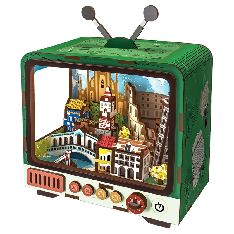 2Kids Toys 2Kids Toys 3D drevená skladačka Retro TV Benátky